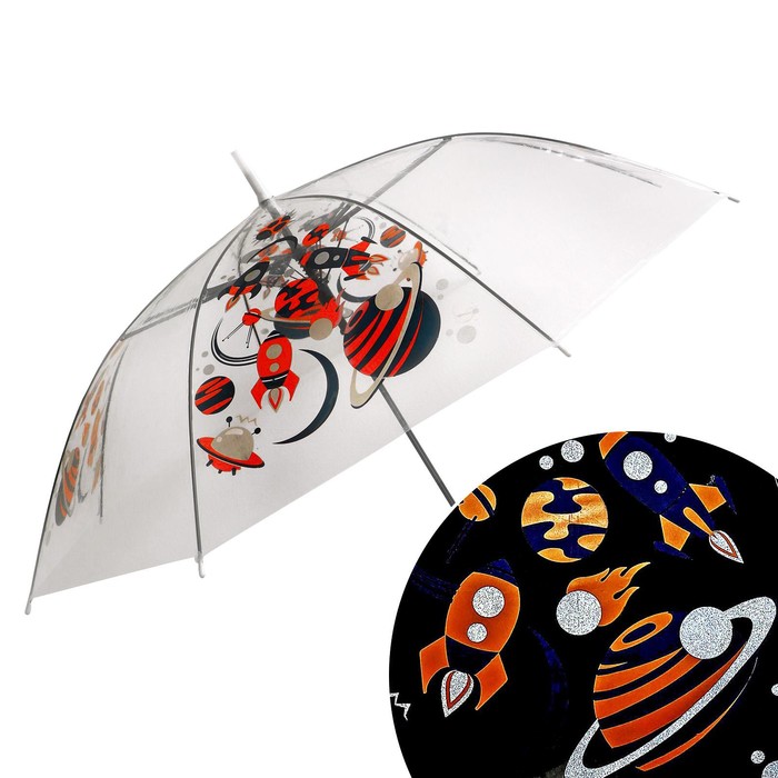 зонт детский единорожка ‎ полуавтомат прозрачный d 90см Зонт детский «Космос»‎ полуавтомат прозрачный, d=90см