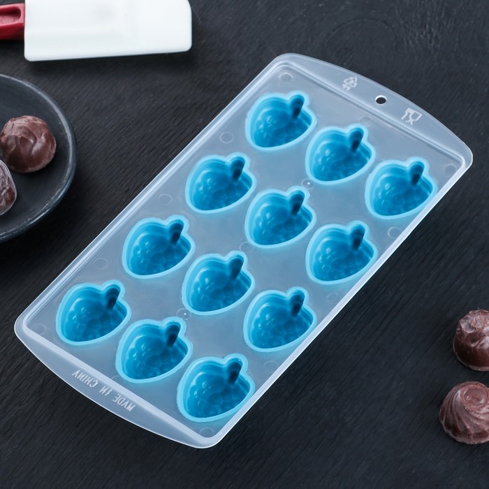 Форма для льда и шоколада "Ежевика", 12 ячеек, цвета МИКС