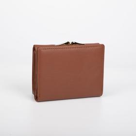 

Кошелёк женский, отдел на кнопке, цвет рыжий