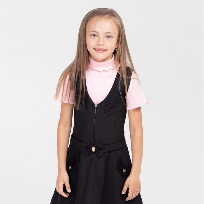 Школьная блузка для девочки, цвет розовый, рост 140 см