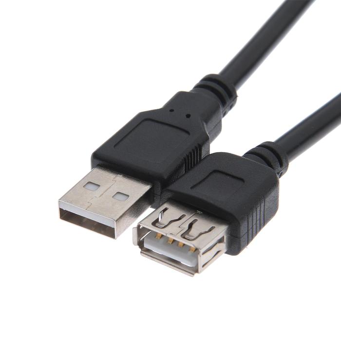 Купить Кабель-удлинитель USB, USB A (m) - USB A (f), 1.5 м, черный сейчас Кабель-удлинитель USB, USB A (m) - USB A (f), 1.5 м, черный
