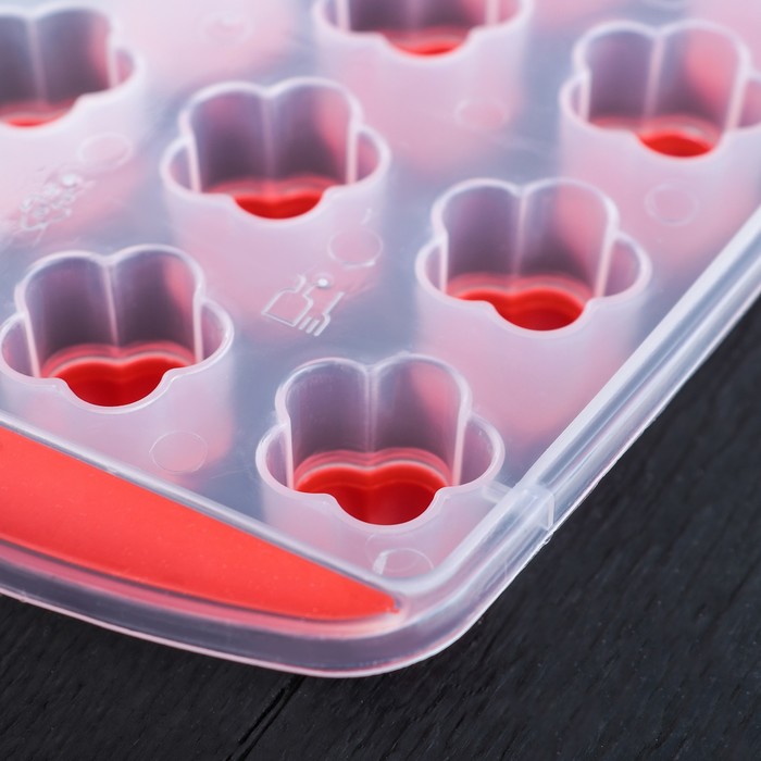 Форма для льда "Цветочки", цвета МИКС