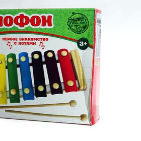 

Металлофон "Пора играть" (8 тонов) + 6 карточек