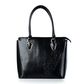 

Сумка тоут, отдел на молнии, цвет черный 27,5х35х13см