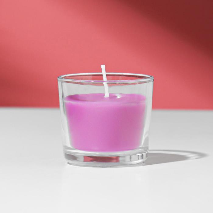свеча ароматическая в стакане алания капучино 5 5 см Свеча ароматическая в стакане АЛАНИЯ Горная лаванда, 5,5 см