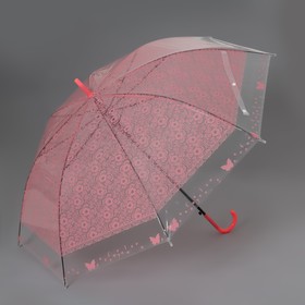 Зонт - трость полуавтоматический «Кружево», 8 спиц, R = 46 см, цвет МИКС Ош