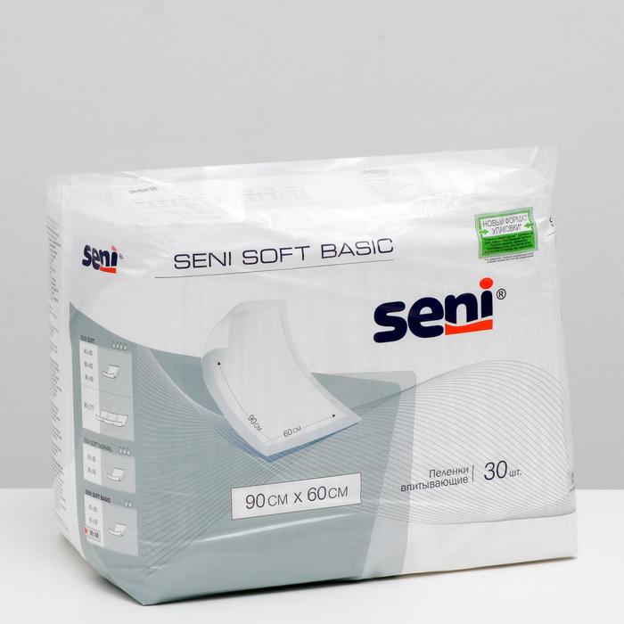 Пеленки впитывающие одноразовые Seni Soft Basic, 90x60 см, по 30 шт