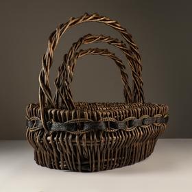 

Набор корзин, 3шт., 47x35X15/H42см,39X28X13/H35см,31x21X12/H28см, лоза