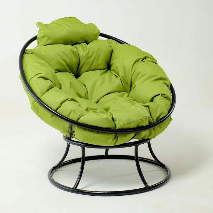 Кресло Папасан мини, с зелёной подушкой, 81х68х77см, микс кресло папасан мини с зеленое подушкой 81х68х77см
