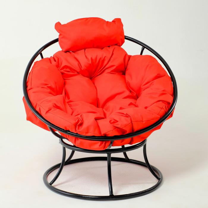Кресло Папасан мини, с красной подушкой, 81х68х77см кресло папасан мини с зеленое подушкой 81х68х77см