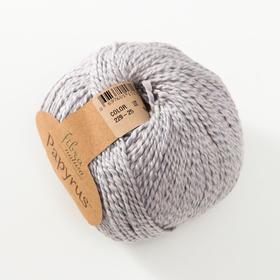 

Пряжа "Papyrus" 78% Хлопок, 22% Шелк 120м/50гр (25 св.серый)