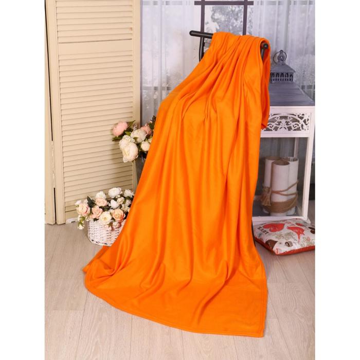 фото Плед 100х150 см, оранжевый текстильная лавка