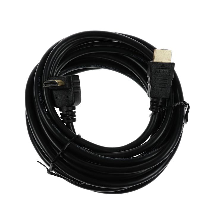 Купить Кабель HDMI Cablexpert, HDMI(m)-HDMI(m), вер.1.4, 4.5 м, 19M/19M, угловой, черный сейчас Кабель HDMI Cablexpert, HDMI(m)-HDMI(m), вер.1.4, 4.5 м, 19M/19M, угловой, черный