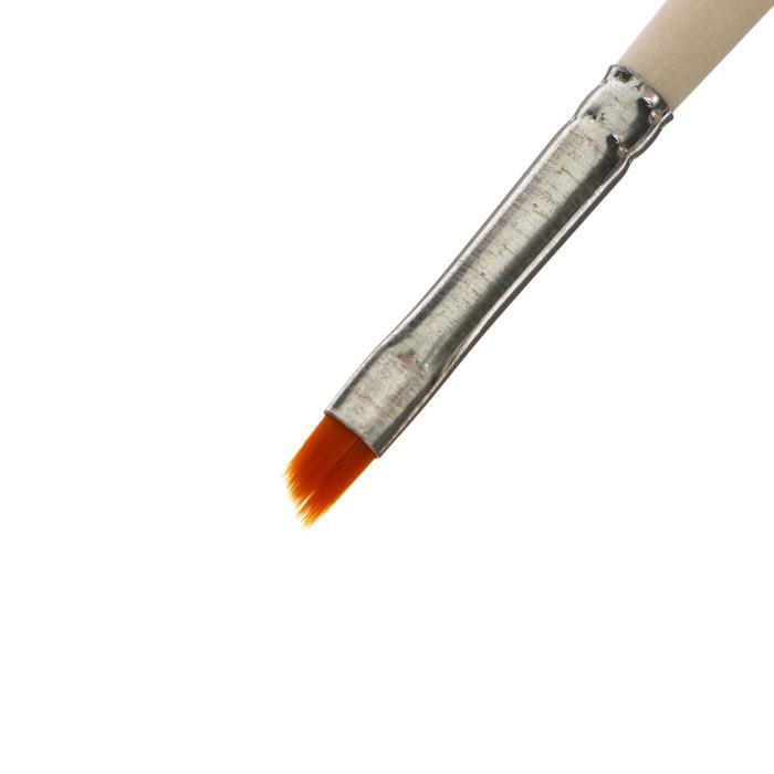 Кисть Синтетика Наклонная №4 (диаметр обоймы 4 мм; длина волоса 4/7 мм) деревянная ручка, Calligrata