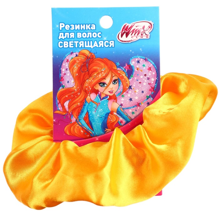 Светящаяся резинка для волос, желтая, WINX