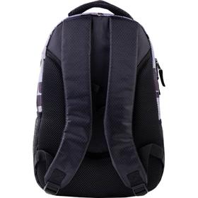 

Рюкзак молодежный, GoPack 133, 43x30x16 см, эргономичная спинка, Black and white