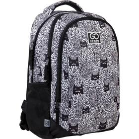 

Рюкзак молодежный, GoPack 133, 43x30x16 см, эргономичная спинка, Black cats