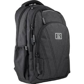 

Рюкзак молодежный, GoPack 171, 45.5x32x12.5 см, эргономичная спинка, чёрный