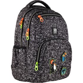 

Рюкзак молодёжный, Kite 903, 44 х 31.5 х 14 см, эргономичная спинка, чёрный/белый