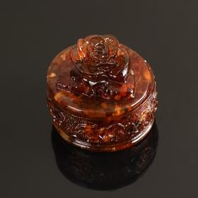 

Шкатулка "Круг", янтарь
