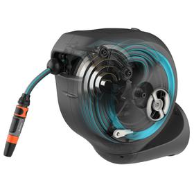 

Катушка со шлангом 20 м настенная автоматическая GARDENA RollUp M, цвет голубой
