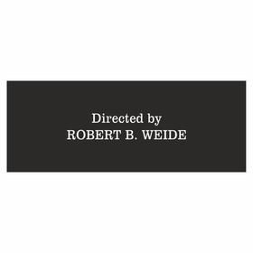 

наклейка directed by Robert B. Weide, 30 х 10 см