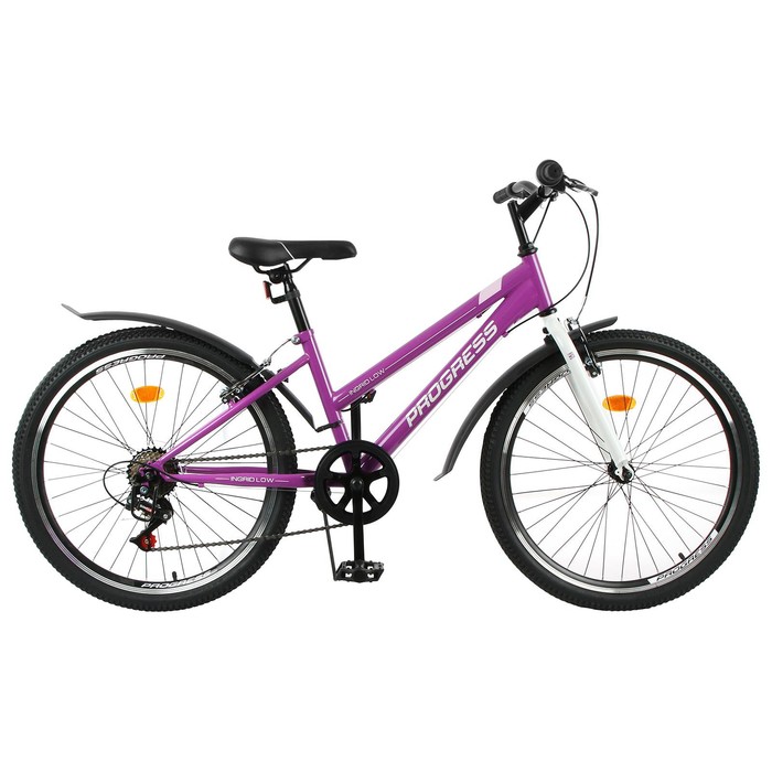 фото Велосипед 24" progress ingrid low, цвет фиолетовый/белый, размер 13"