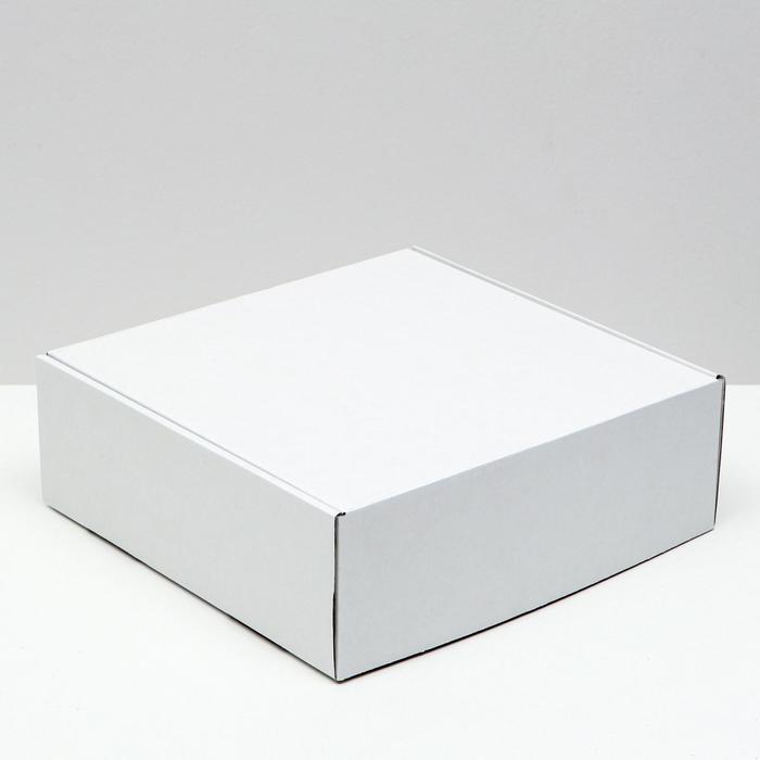 коробка самосборная белая 27 5 х 26 х 9 5 см Коробка самосборная, белая, 28 х 27 х 9,5 см