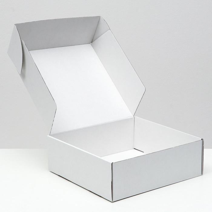 фото Коробка самосборная, белая, 28 х 27 х 9,5 см
