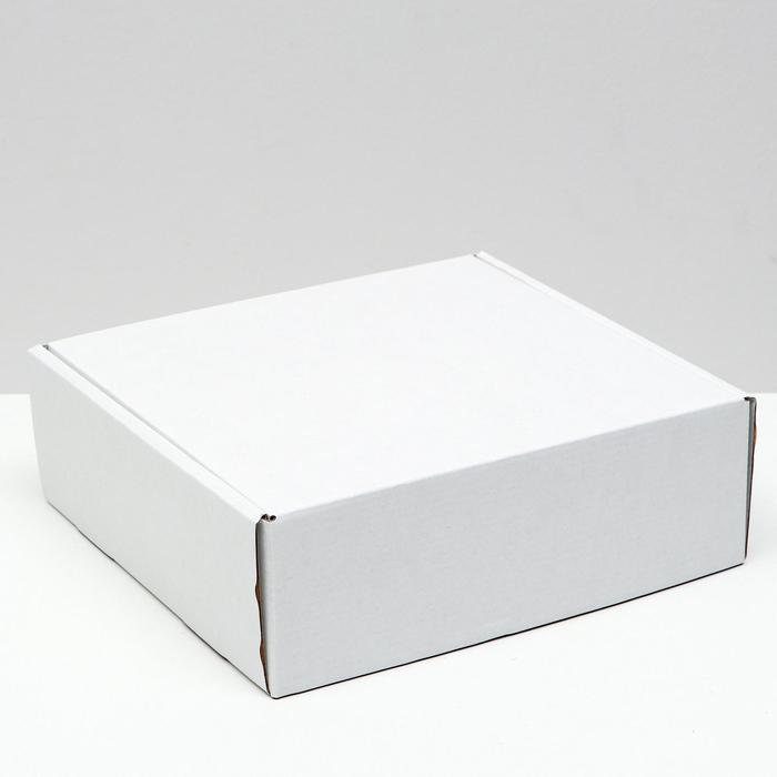 Коробка самосборная, белая, 24 х 23 х 8 см коробка самосборная любовь это зелёная 23 х 23 х 8 см