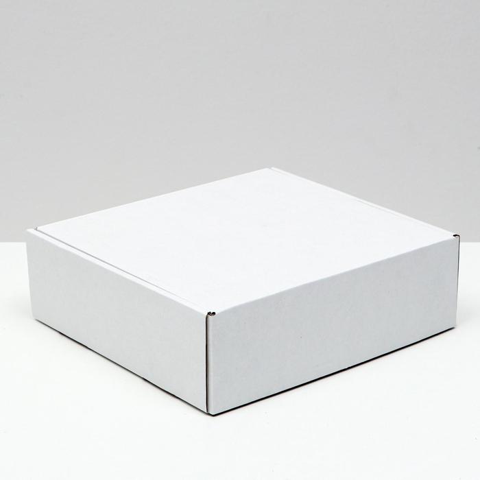цена Коробка самосборная, белая, 22,5 х 21 х 7 см