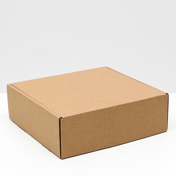 коробка самосборная красная 23 х 23 х 8 см Коробка самосборная, крафт, 24 х 23 х 8 см