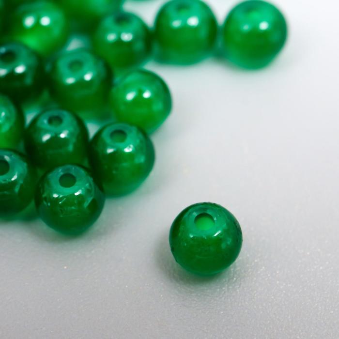 фото Набор стеклянных бусин "candy" 4 мм, 100 шт, зелёный астра
