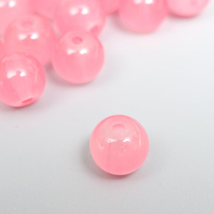фото Набор стеклянных бусин "candy" 8 мм, 50 шт, розовый астра