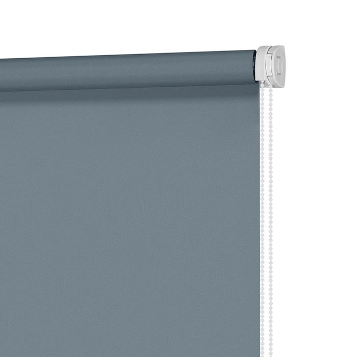 фото Рулонная штора «плайн», 120х160 см, цвет синяя сталь decofest