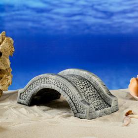 

Декорация для аквариума "Мост", серая, 21х10х8 см, микс