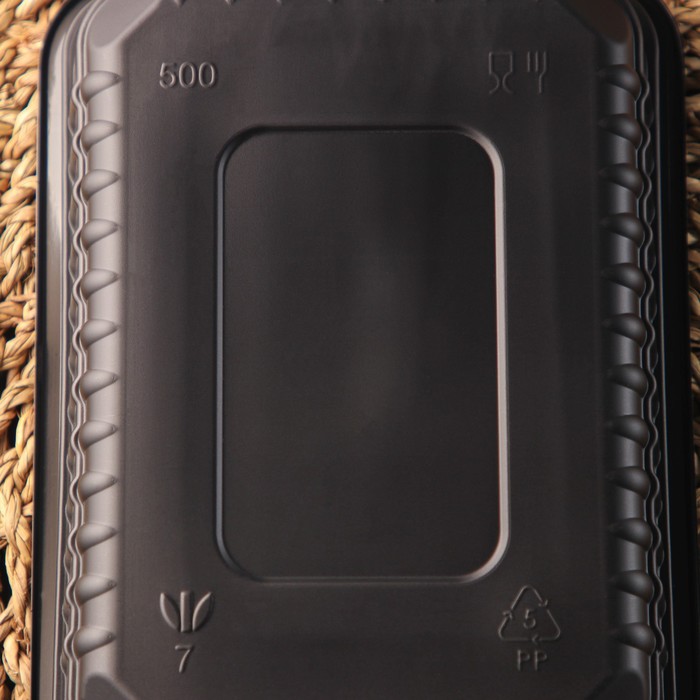 Контейнер одноразовый «Южуралпак», КР-179, 500 гр, 17,9×13,2×3,7 см, цвет чёрный