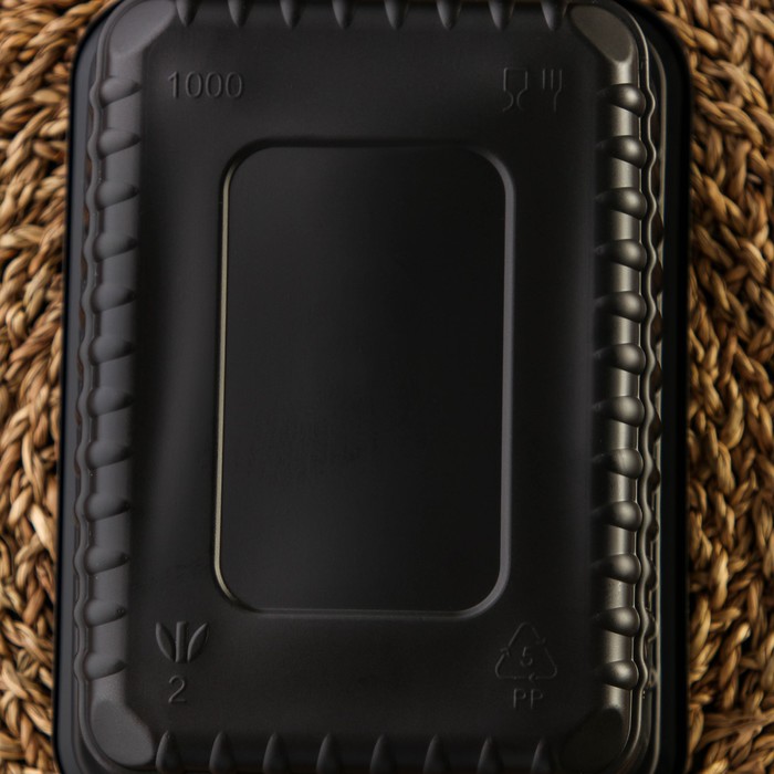 Контейнер одноразовый «Южуралпак», КР-179, 1000 гр, 17,9×13,2×6,5 см, цвет чёрный