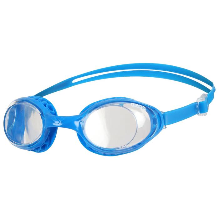 фото Очки для плавания arena airsoft, прозрачные линзы, нерегулируемая переносица, синяя оправа