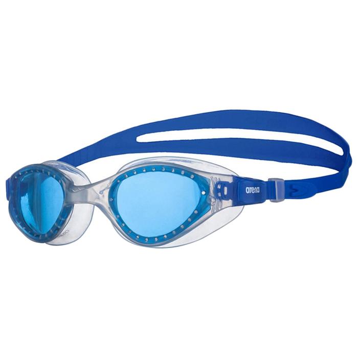 фото Очки для плавания arena cruiser evo, голубые линзы, нерегулируемая переносица, прозрачная оправа
