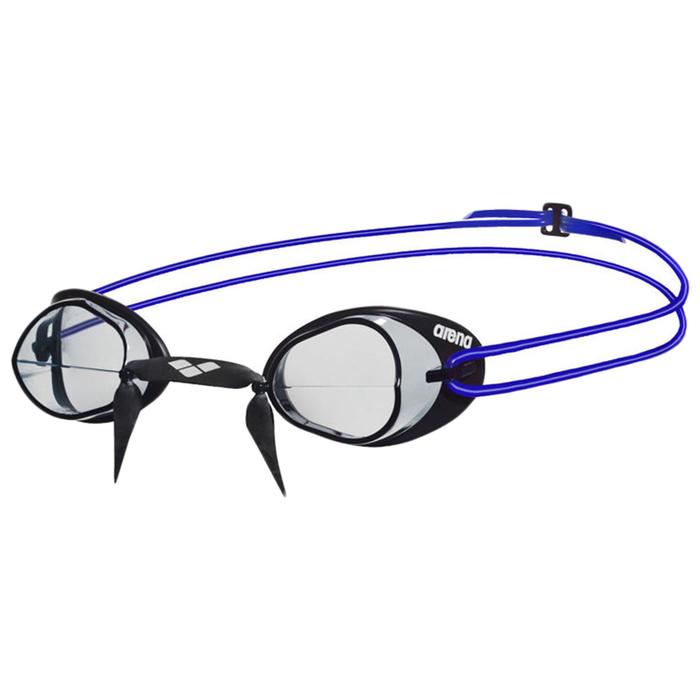 Очки для плавания ARENA Swedix, прозрачные линзы, регулируемая переносица, чёрная оправа