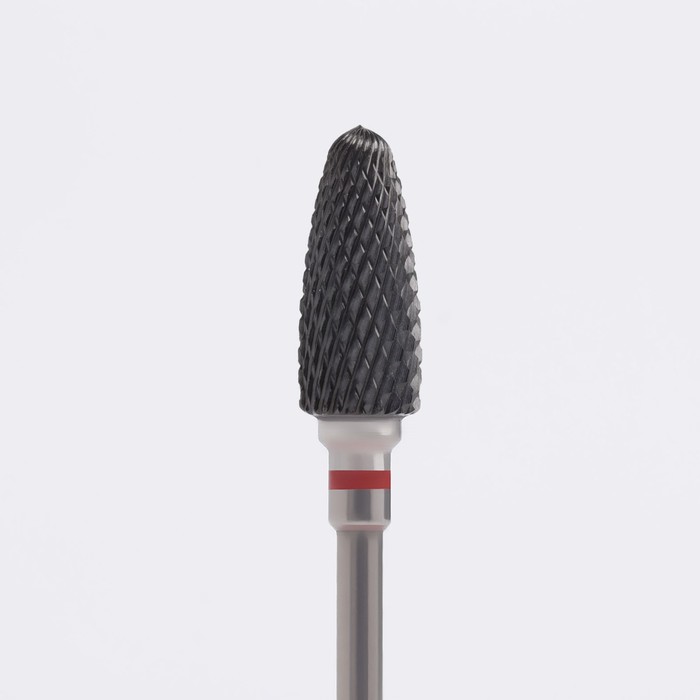 Фреза керамическая для маникюра «Кукуруза», мелкая нарезка, 6 × 15 мм, цвет чёрный