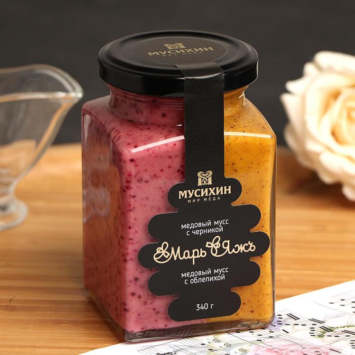 

Медовый мусс «Марь Яжъ», для двоих, черника-облепиха, 340 г