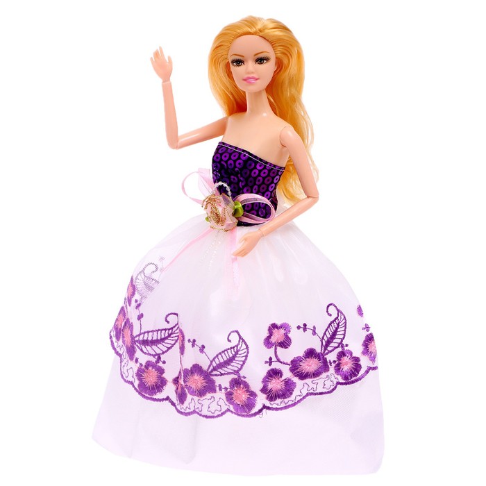 кукла модель шарнирная лиза в платье микс Кукла-модель шарнирная «Лиза» в платье, МИКС