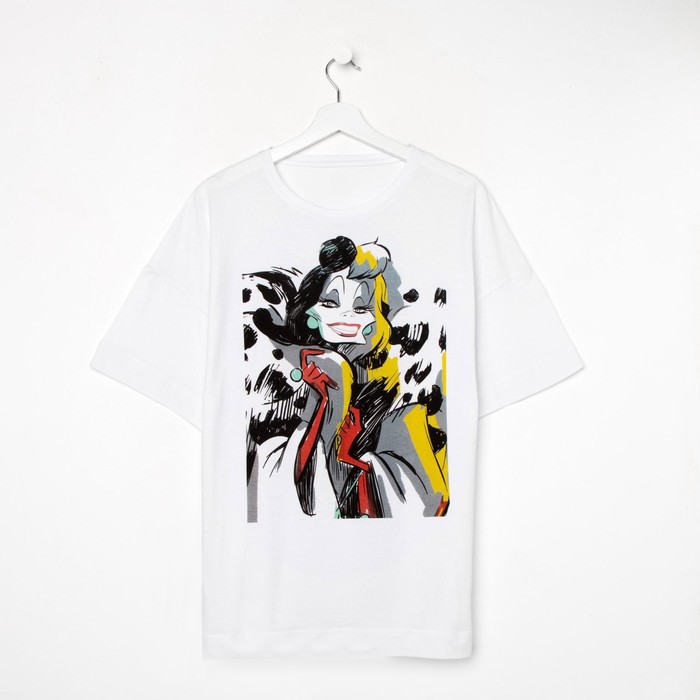 

Футболка «Cruella» Злодейки oversize, цвет белый
