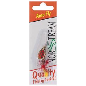 

Блесна вращающаяся Aero Fly №1, 3,5 г, цвет gold red dots