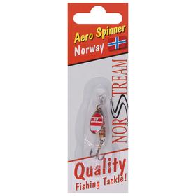 

Блесна вращающаяся Aero Spinner №0, 2,5 г, цвет silver/red/white