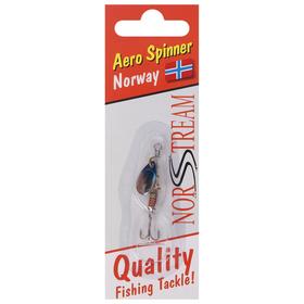 

Блесна вращающаяся Aero Spinner №00, 1,5 г, цвет silver blue