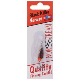 

Блесна вращающаяся Black Killer № 0, 2,5 г, цвет silver red dots