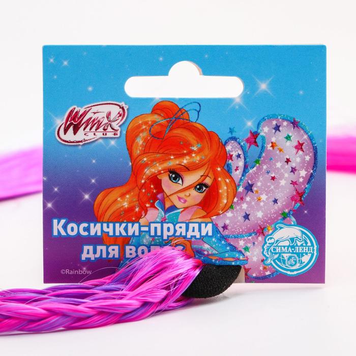 Косички для волос на резинке, фиолетовый, WINX